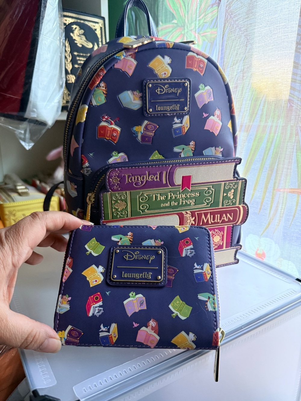 Loungefly Disney Princess Books Mini Backpack Set - Picture 2 of 8